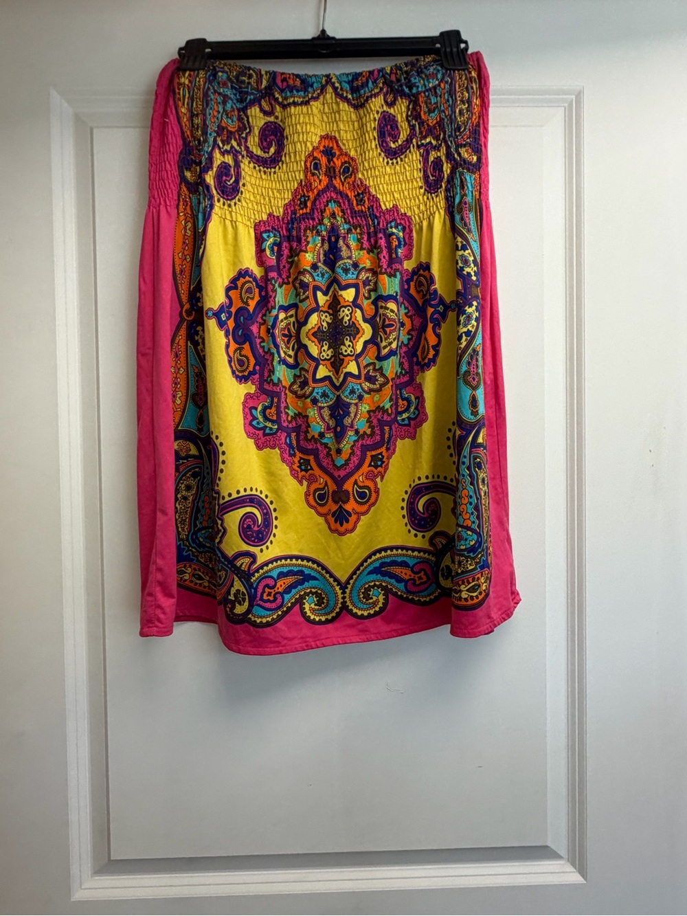 Forever 21 Bright Paisley Tube Top — Yellow, Pink & Purple